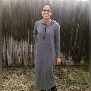 Forever 21 Grey Maxi Hoodie